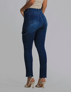 Jeans cargo slim Oh Pomp para mujer
