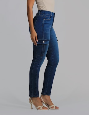 Jeans cargo slim Oh Pomp para mujer
