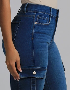 Jeans cargo slim Oh Pomp para mujer