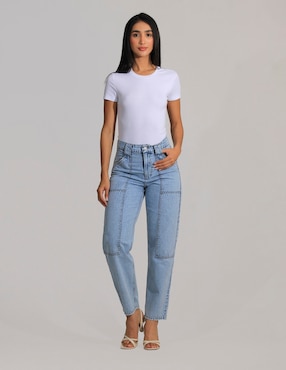Jeans straight Oh Pomp para mujer