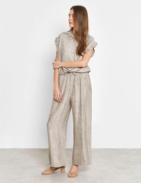 Pantalón relaxed Valeria By Trucco amplio para mujer