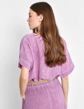 Blusa Valeria By Trucco manga al codo para mujer