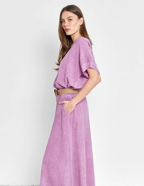 Blusa Valeria By Trucco manga al codo para mujer