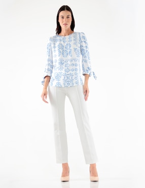 Blusa Pierre Cardin manga 3/4 para mujer