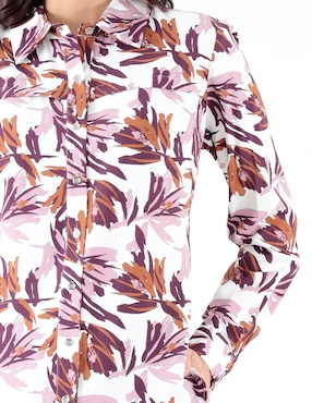 Blusa camisera manga larga para mujer