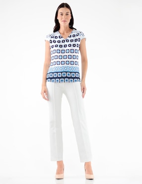 Blusa manga corta para mujer