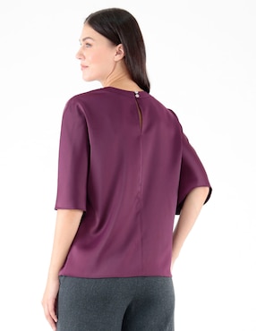 Blusa manga al codo para mujer