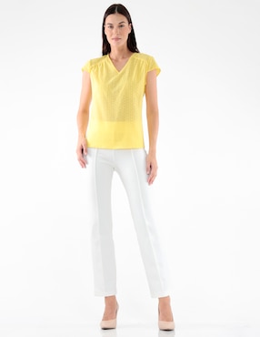 Blusa manga corta para mujer