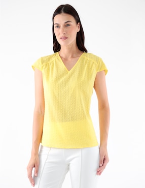 Blusa manga corta para mujer