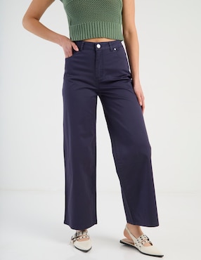Pantalón relaxed Charol By October wide leg para mujer