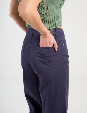 Pantalón relaxed Charol By October wide leg para mujer
