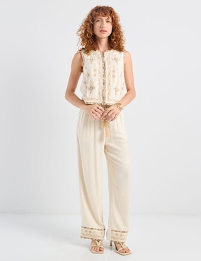 Pantalón relaxed Charol By October para mujer