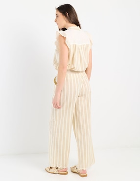 Pantalón easy pant Charol by October amplio para mujer