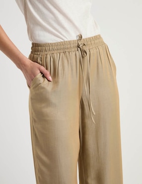 Pantalón easy pant Charol by October amplio para mujer