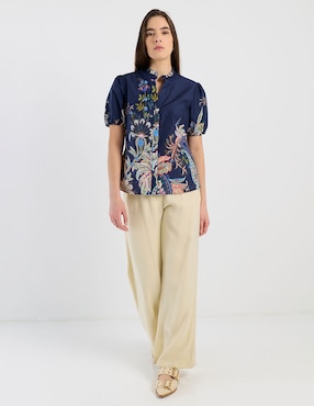 Blusa Charol By October manga corta para mujer