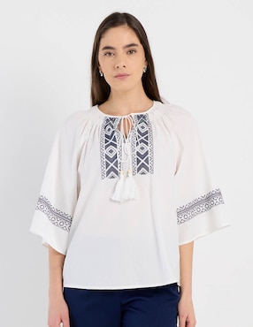 Blusa Charol By October manga 3/4 para mujer