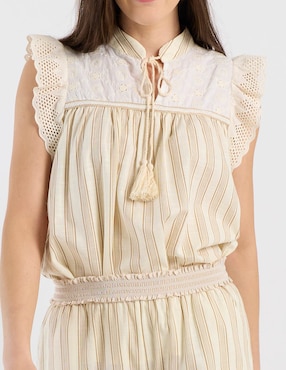 Blusa Charol By October manga corta para mujer