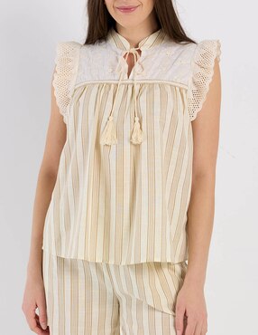 Blusa Charol By October manga corta para mujer