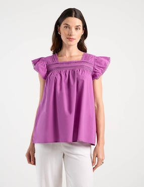 Blusa Charol By October manga corta para mujer