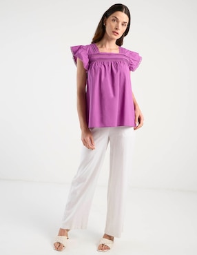 Blusa Charol By October manga corta para mujer