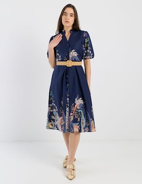 Vestido 3/4 Charol By October para mujer