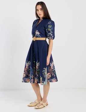 Vestido 3/4 Charol By October para mujer