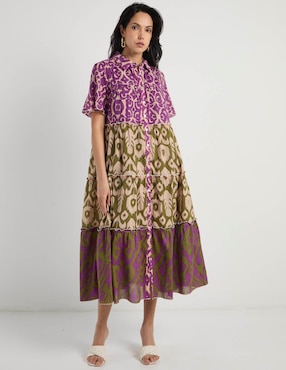 Vestido crop casual Charol By October para mujer