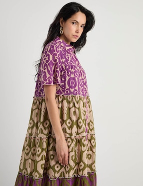 Vestido crop casual Charol By October para mujer