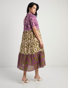 Vestido crop casual Charol By October para mujer