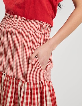 Falda crop Charol By October a la cintura alta