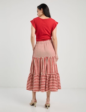 Falda crop Charol By October a la cintura alta