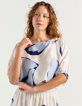 Blusa Liz&Co By Liz Claiborne manga al codo para mujer