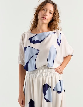 Blusa Liz&Co By Liz Claiborne manga al codo para mujer