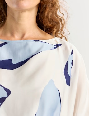 Blusa Liz&Co By Liz Claiborne manga al codo para mujer