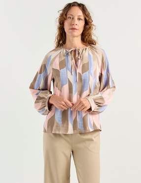 Blusa Liz&Co By Liz Claiborne manga larga para mujer