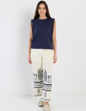 Pantalón easy pant Charol By October palazzo para mujer