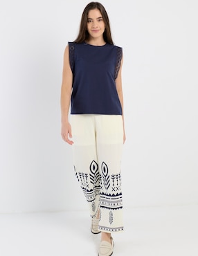Pantalón easy pant Charol By October palazzo para mujer