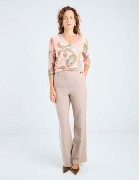 Pantalón relaxed Liz&Co By Liz Claiborne straight para mujer