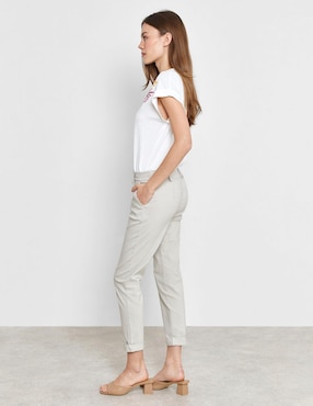 Pantalón capri Valeria By Trucco straight para mujer