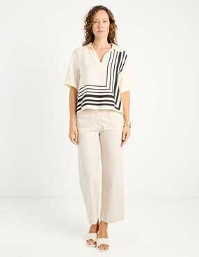 Blusa Liz&Co By Liz Claiborne manga al codo para mujer