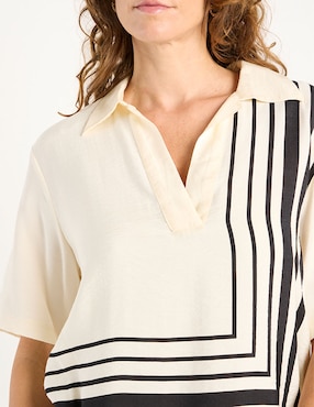 Blusa Liz&Co By Liz Claiborne manga al codo para mujer