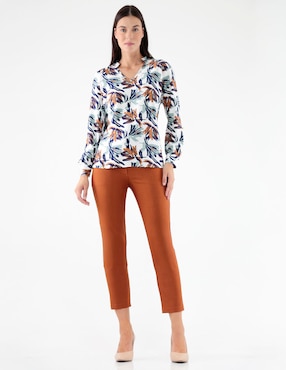 Blusa Pierre Cardin manga larga para mujer