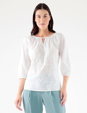 Blusa Pierre Cardin manga 3/4 para mujer