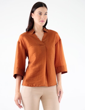 Blusa Pierre Cardin manga 3/4 para mujer