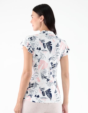Blusa Pierre Cardin manga corta para mujer