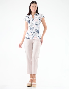 Blusa Pierre Cardin manga corta para mujer