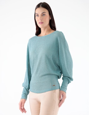 Blusa Pierre Cardin manga larga para mujer