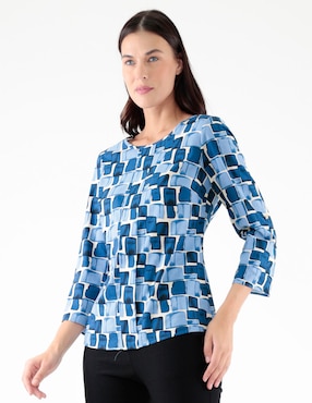Blusa Pierre Cardin manga 3/4 para mujer