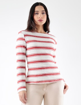 Blusa Pierre Cardin Blossom Pink manga larga para mujer