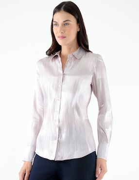 Blusa Pierre Cardin manga larga para mujer